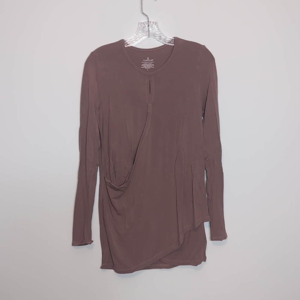Cuddl Duds Long Sleeve Snap Front Nursing Shirt